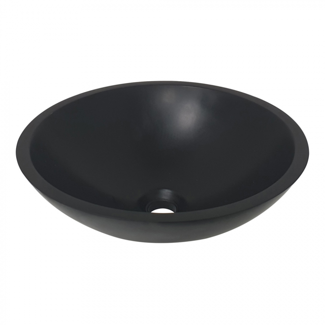 Wiesbaden Valerie Waskom Solid Surface 43x13cm Mat Zwart